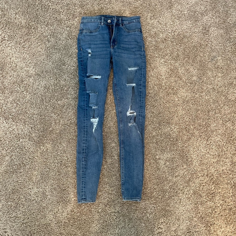 Divided H&M Skinny Jeans with Holes. US Size 4.